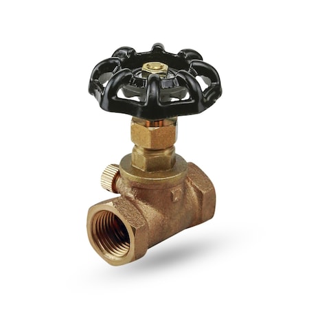 Everflow FIP Stop Valve with Drain, Brass 3/4" 410T034-NL